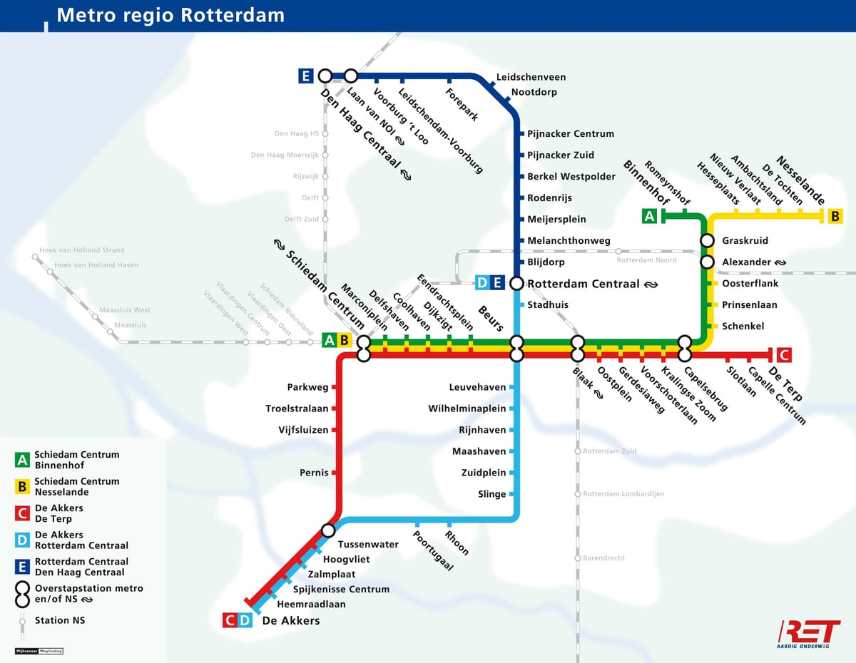 el mapa del metro de la haya