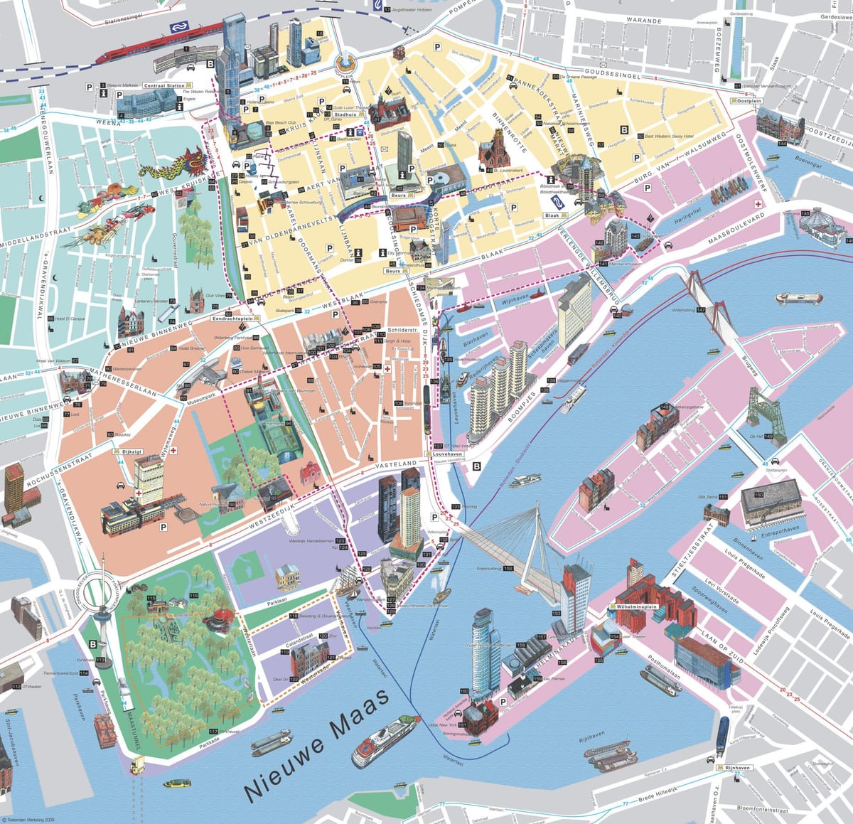 Mapa de Rotterdam sin conexión 