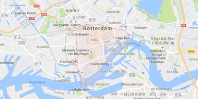 Mapa del parque y del paseo de Rotterdam 
