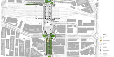 La estación central de Rotterdam mapa