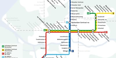 Rotterdam mapa del metro
